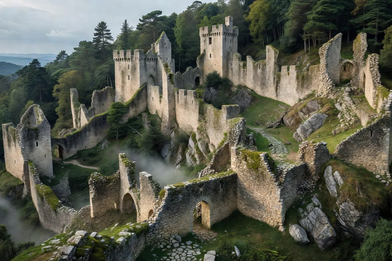 Panorama sur la vallée de la Loue depuis l'éperon calcaire de Quingey