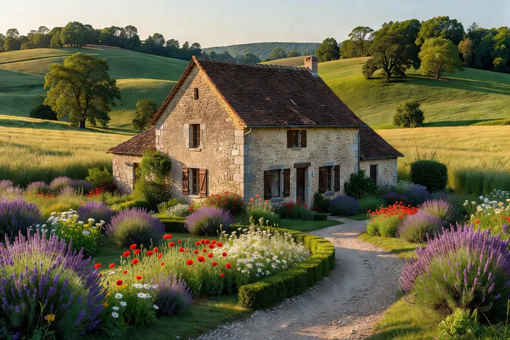 Ferme traditionnelle en pierre du canton de Quingey
