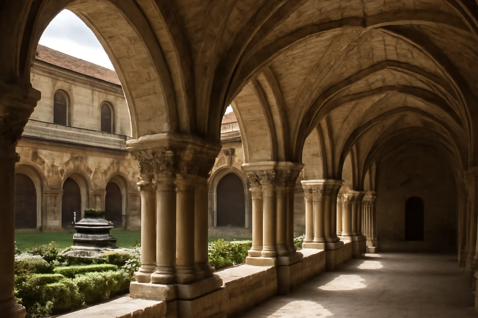 Vue du monastère de Quingey depuis le bourg