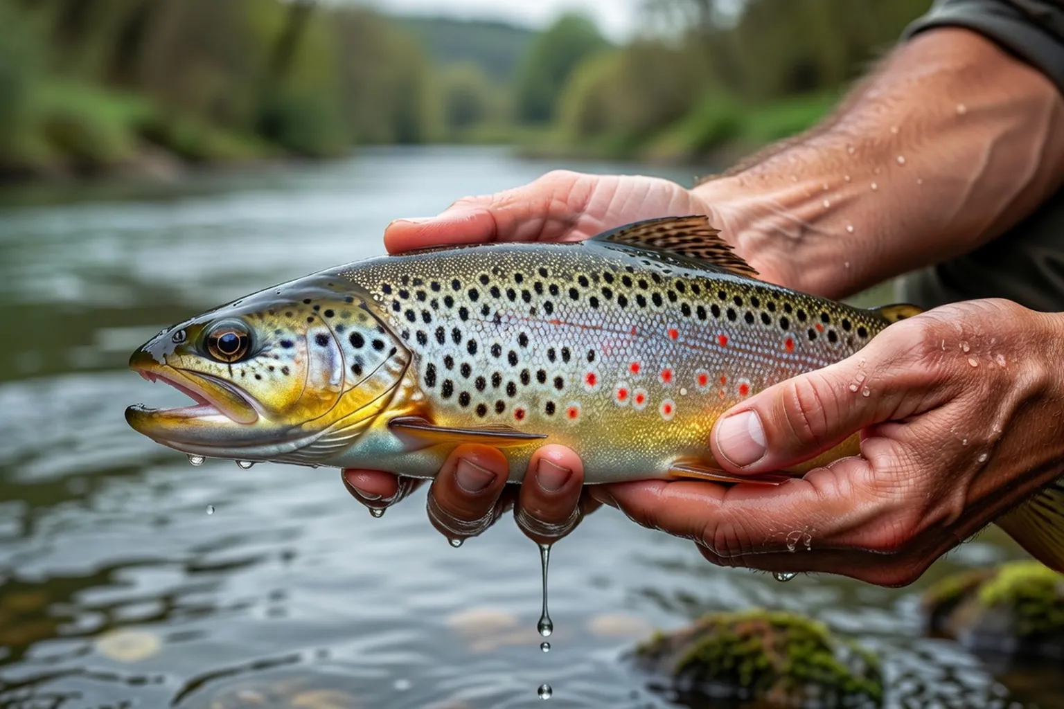Pêche à la mouche sur la Loue dans le secteur de Quingey