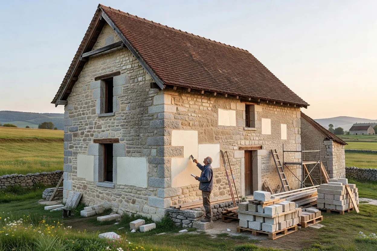 Rénover une maison comtoise autour de Quingey : pierre, humidité, énergie et règles